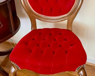 Red Velvet parlor chair