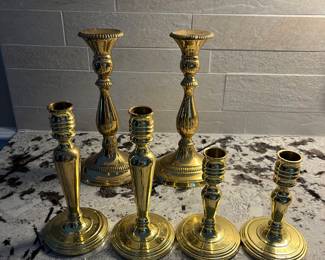brass candle holders