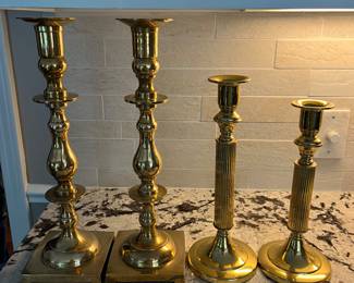 brass candle holders