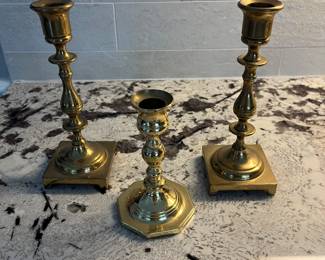 brass candle holders