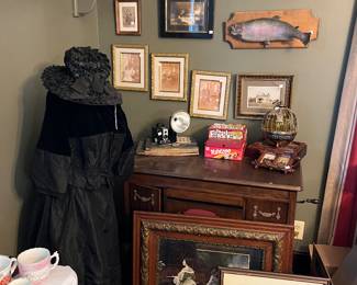 Wall decor. vintage clothes.