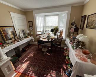 Lamps. Miscellaneous dishes. Home decor.
