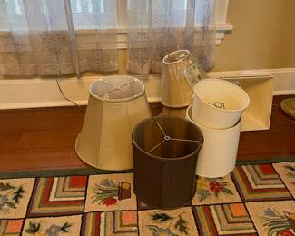 Lamp shades. Rugs.