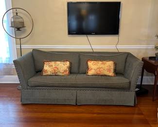 Fairfield green sofa.