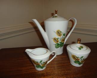 Sunflower Coffee Set made in Bavaria Germany by Schumann Arzberg