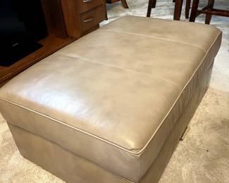 leather ottoman