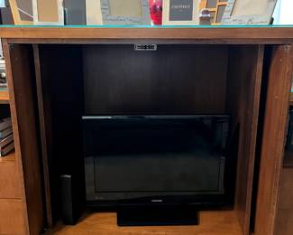 custom TV stand + TV