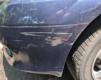 Scuffing on front bumper (driver's side)