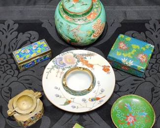 Cloisonne and other pieces