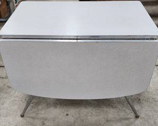 Mid Century Chrome Kitchen Drop Leaf Table