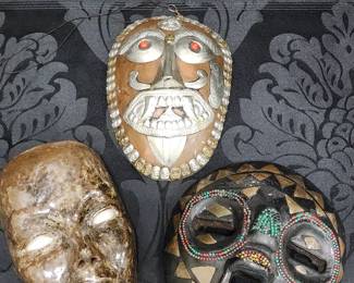 Tibetan and Tribal masks.