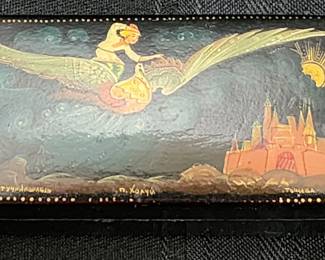 Russian Lacquer Folklore Box