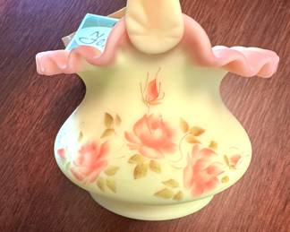 Side view of Fenton Burmese Basket