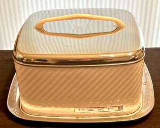 Vintage locking square cake carrier