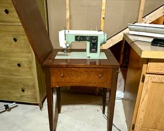 Sears Kenmore sewing machine and table