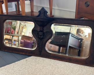 Antique Buffet Mirror, Fireplace Mirror, Entryway Mirror