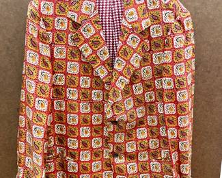 silk men's block print
