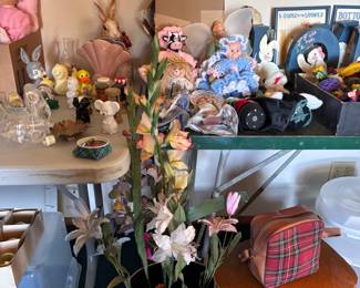 Floral, crafts, picnic basket