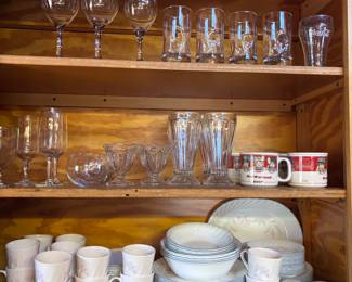 Corelle dish set sundae glasses Campbells kids soup mugs