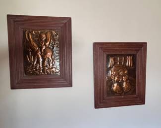 Copper framed pictures