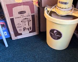 ice cream maker, coffee percolator