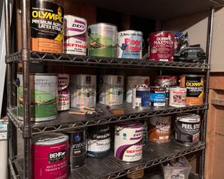 Unopened paint gallons