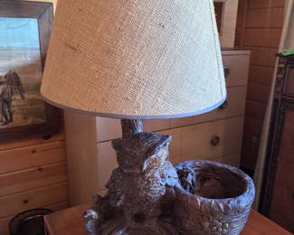 Owl lamp planter