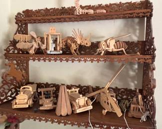 Wood puzzles & shelf