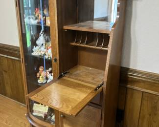 Oak secretary w drop front