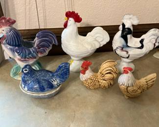 Rooster planter, Westmorland milk glass rooster, Slag glass rooster