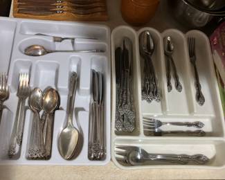 Set of silverplate, ser of stainless
