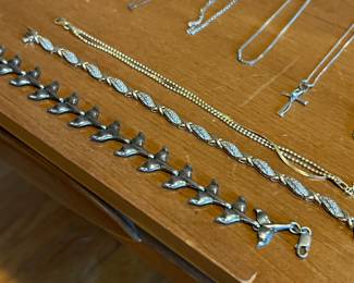 Whale tail bracelet in solid sterling 