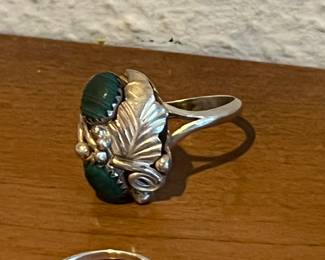 Some Native American… Turquoise  and malachite