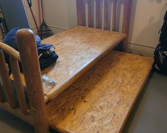 Log Wood Bedframe