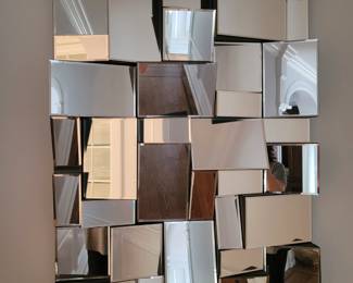 Abstract modern rectangular mirror