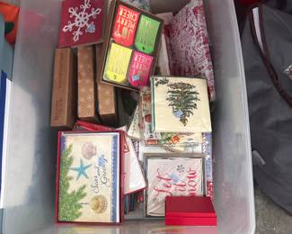 Holiday cards and napkins 
