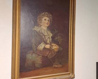 Pear Soap boy oil painting...ca 1900-1910