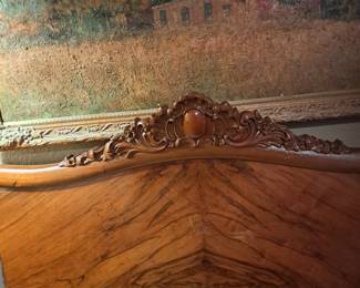 1920s headboard, large oil painting