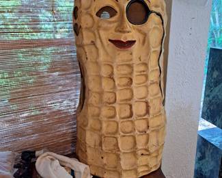 Mr. Peanut! Rigid Fiberglass, parade costume. This is not really wearable, though solid - great for your mancave, or storage!