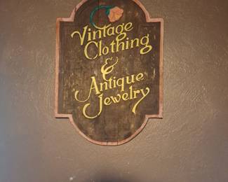 Hand carved wood sign, $175.00