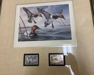 James Meger framed duck stamps
