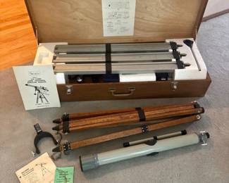 107 Sears60mm50mmVintageRefractorTelescopeswTripodsCases