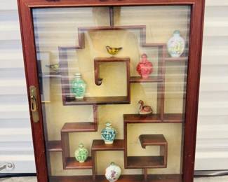 32 VintageChineseCinnabarSnuffBottlesCloisonninHangingBoxCase