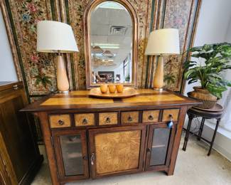 Convertible buffet, bar with vanity mirror. Asking $500 obo
