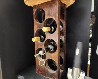 Wine holder side table. Asking $25