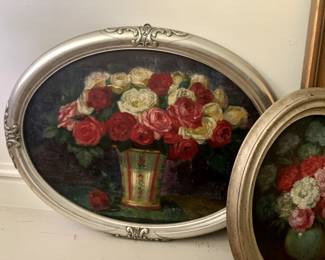 Vintage Original German Oil Paintings - Paintings/drawings, most created late 1800s/ early 1900s. Many portrait pencil drawings and landscape watercolors on paper available as well, unframed, most 12x18 or smaller