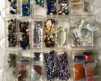 Beads from inside organizer