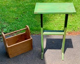 Wood tool box and BBQ stand