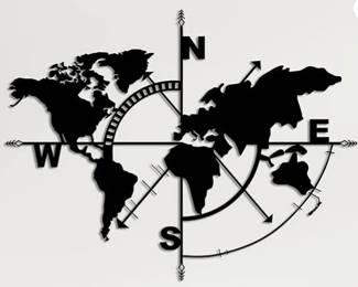 Metal World Map