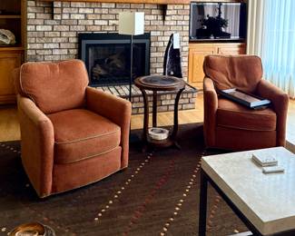Lee Chairs marble top tables